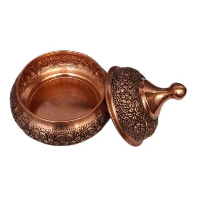 قندان مسی گلبرگ سه پایه نانو شده مدل سفینه ای - تصویر 3