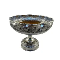 شکلات خوری مسی کروم مدل گلبرگ