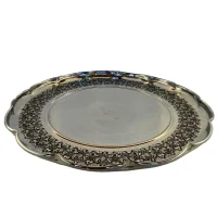 سینی مسی طرح گلبرگ کروم