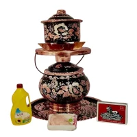 ست سیسمونی مسی گاز و قابلمه الماس تراش sis-106