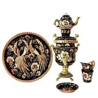 ست سیسمونی مسی سماور الماس تراش کد sis-104