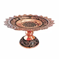 شیرینی خوری مسی مدل الماس تراش al-102