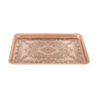 سینی مسی مستطیلی طرح ترمه
