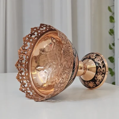 آجیل خوری مسی مدل الماس تراش کد al-107 - تصویر 2